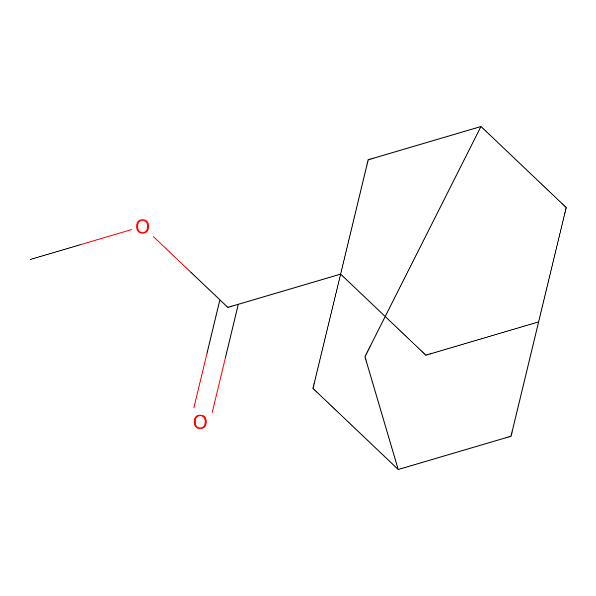 Tricyclo(3.3.1.13,7)decane-1-carboxylic acid, methyl ester molecular structure, CAS 711-01-3