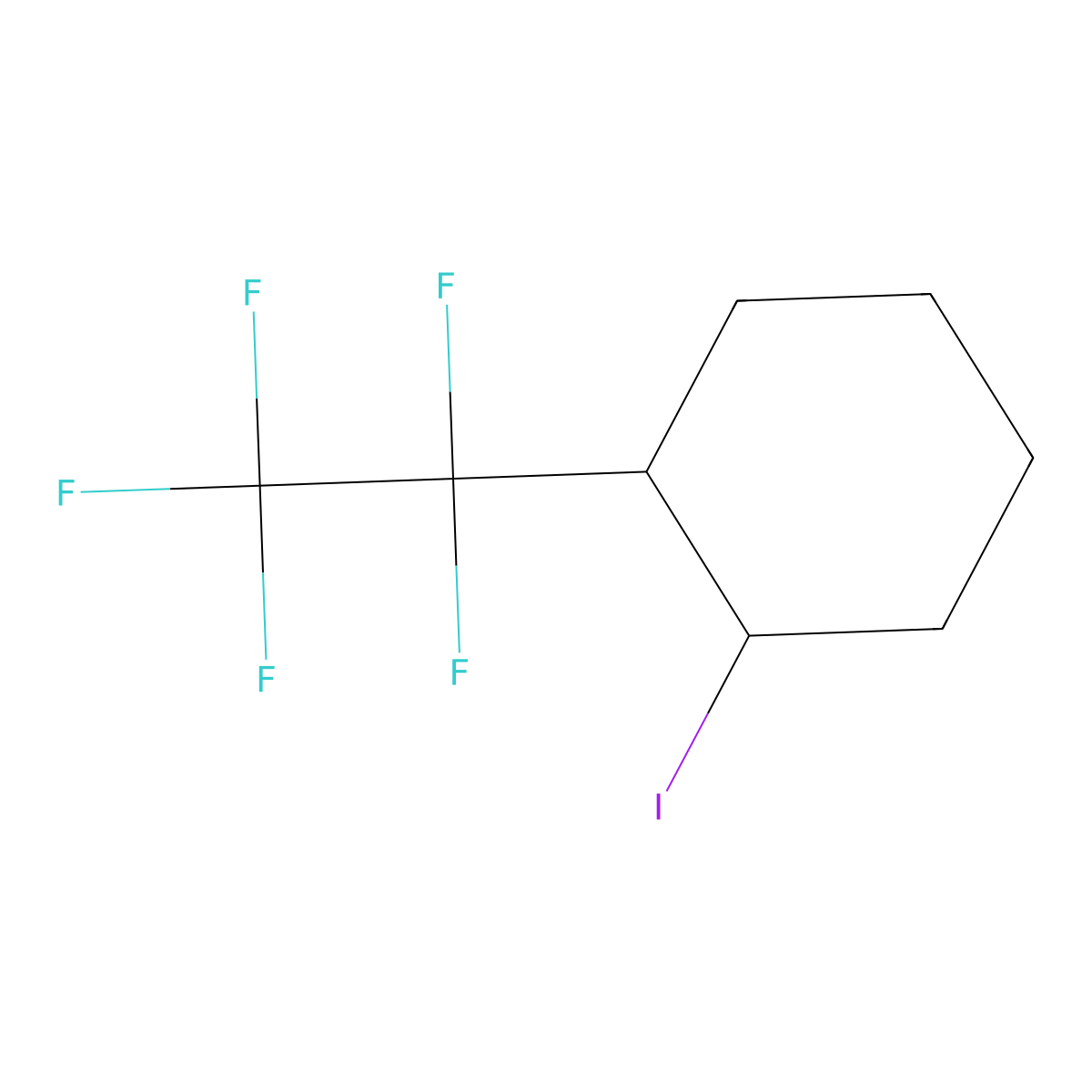 1-Iodo-2-(pentafluoroethyl)cyclohexane molecular structure, CAS 711-17-1