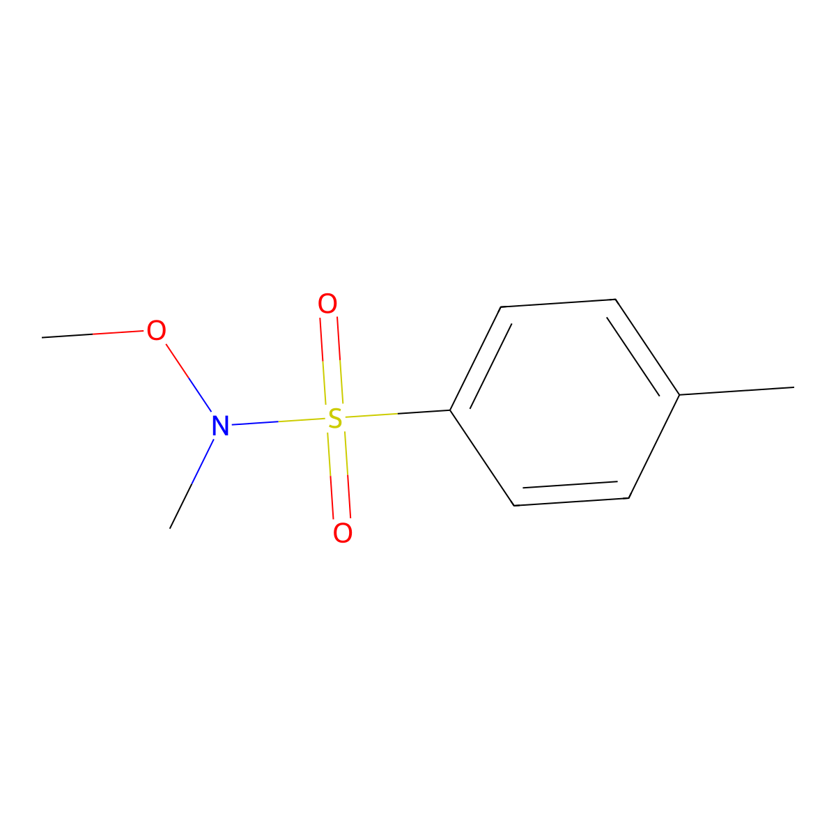 N-methoxy-N,4-dimethylbenzenesulfonamide molecular structure, CAS 711-28-4