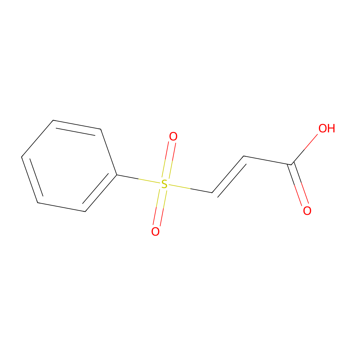 (2E)-3-(benzenesulfonyl)prop-2-enoic acid molecular structure, CAS 711-29-5