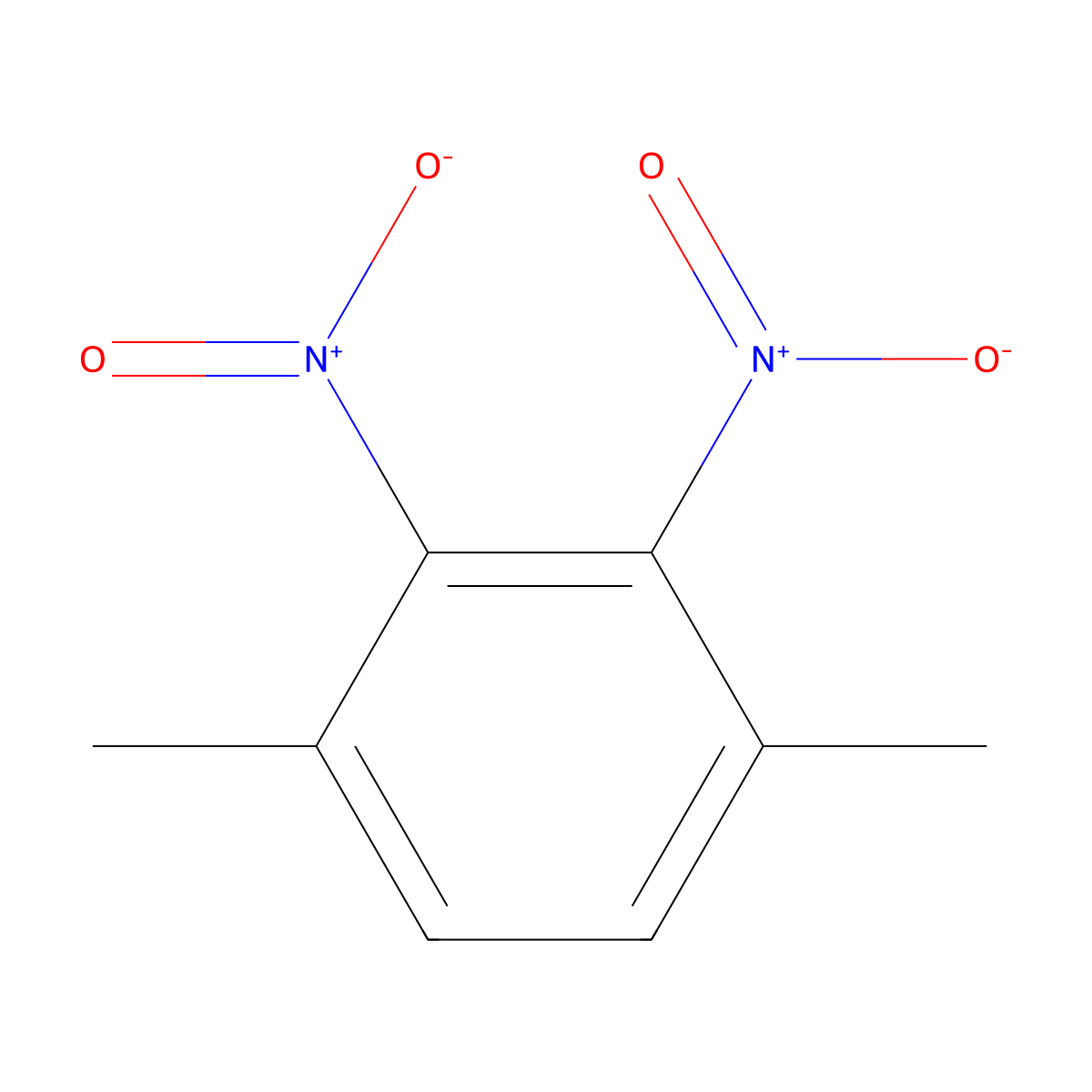 1,4-Dimethyl-2,3-dinitrobenzene molecular structure, CAS 711-41-1