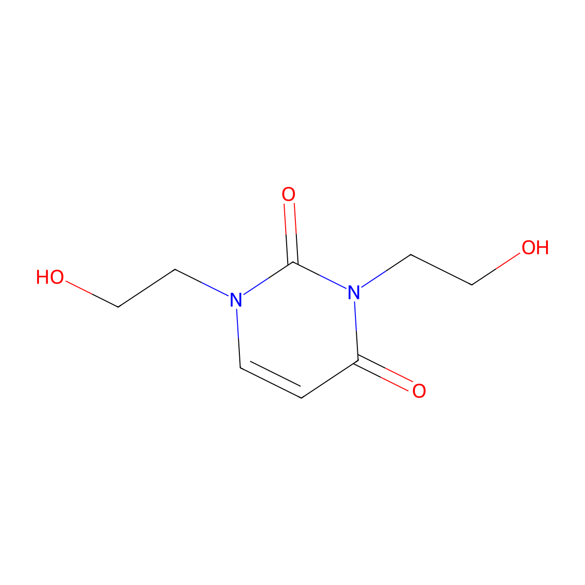 1,3-Bis(2-hydroxyethyl)uracil molecular structure, CAS 711-66-0