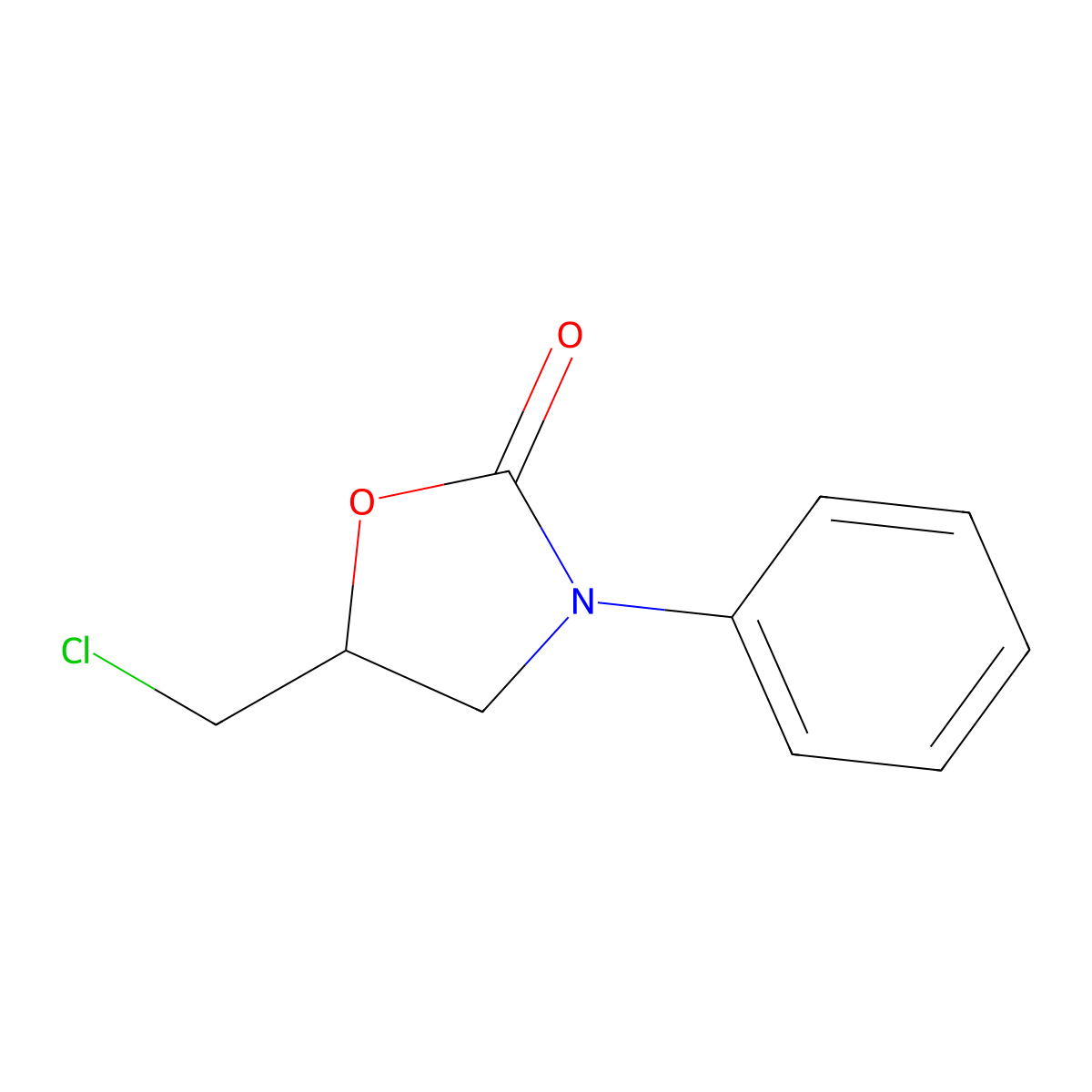 5-(Chloromethyl)-3-phenyl-1,3-oxazolidin-2-one molecular structure, CAS 711-85-3