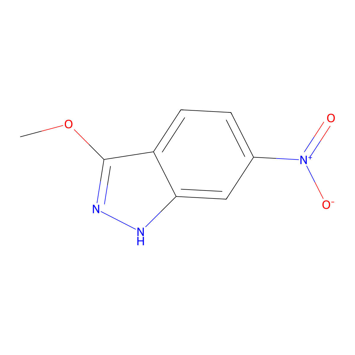 3-Methoxy-6-nitro-1H-indazole molecular structure, CAS 711-94-4