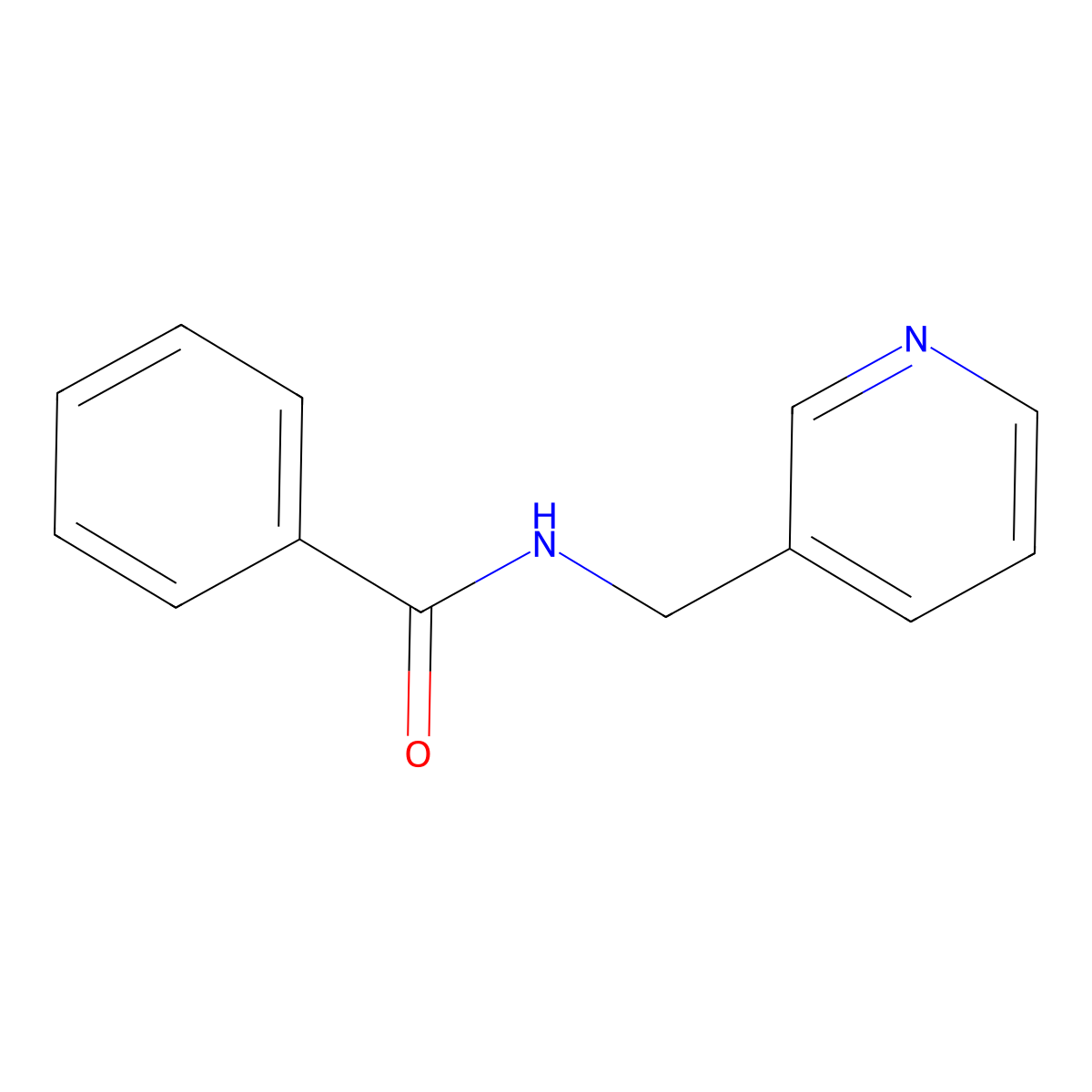 N-(pyridin-3-ylmethyl)benzamide molecular structure, CAS 7110-43-2