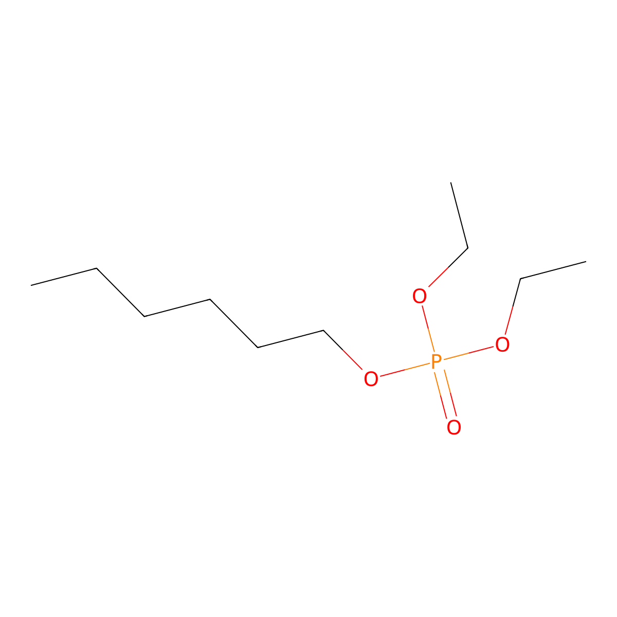 Diethyl hexyl phosphate molecular structure, CAS 7110-49-8