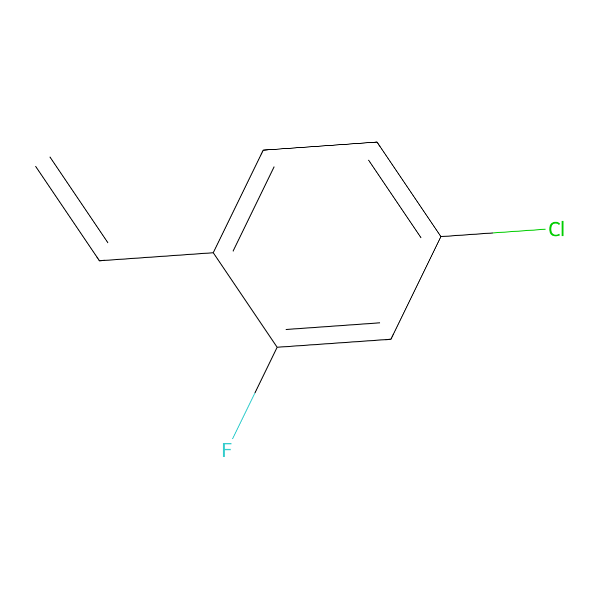 4-Chloro-2-fluorostyrene molecular structure, CAS 711017-44-6