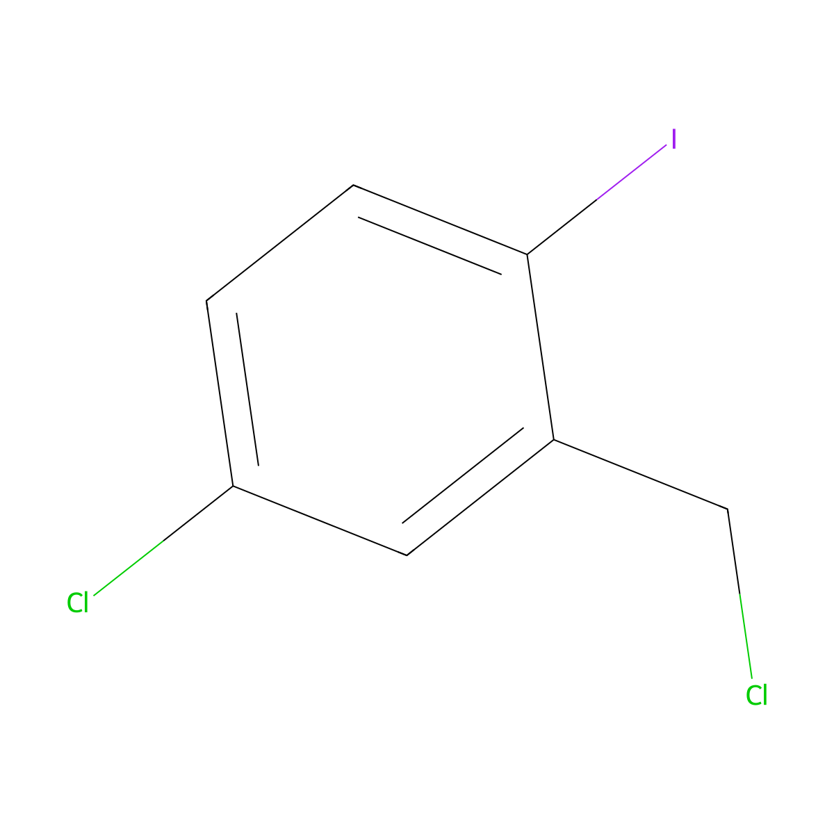 4-Chloro-2-(chloromethyl)-1-iodobenzene molecular structure, CAS 711017-73-1