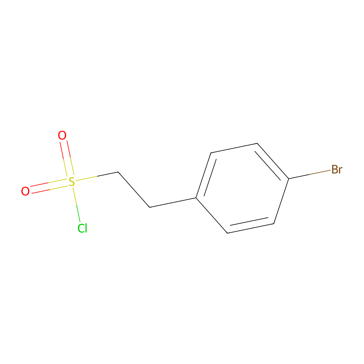 2-(4-Bromophenyl)ethane-1-sulfonyl chloride molecular structure, CAS 711018-68-7