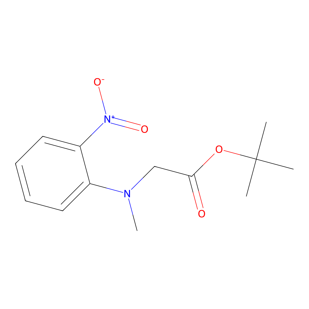 tert-Butyl 2-[methyl(2-nitrophenyl)amino]acetate molecular structure, CAS 711024-25-8