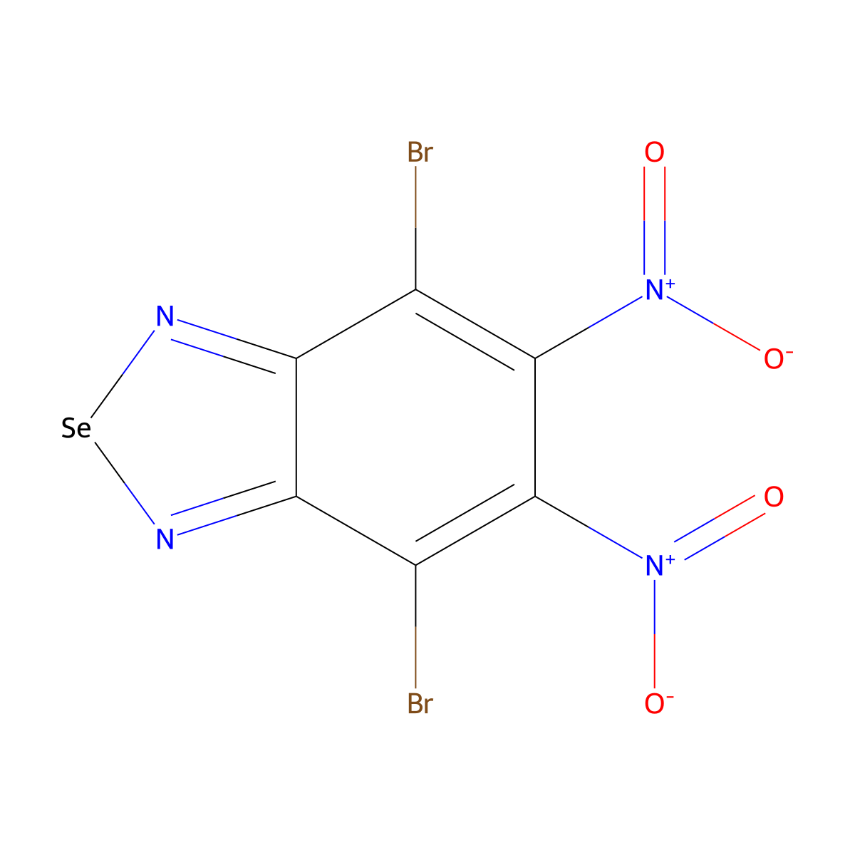 4,7-Dibromo-5,6-dinitrobenzo[c][1,2,5]selenadiazole molecular structure, CAS 711026-22-1