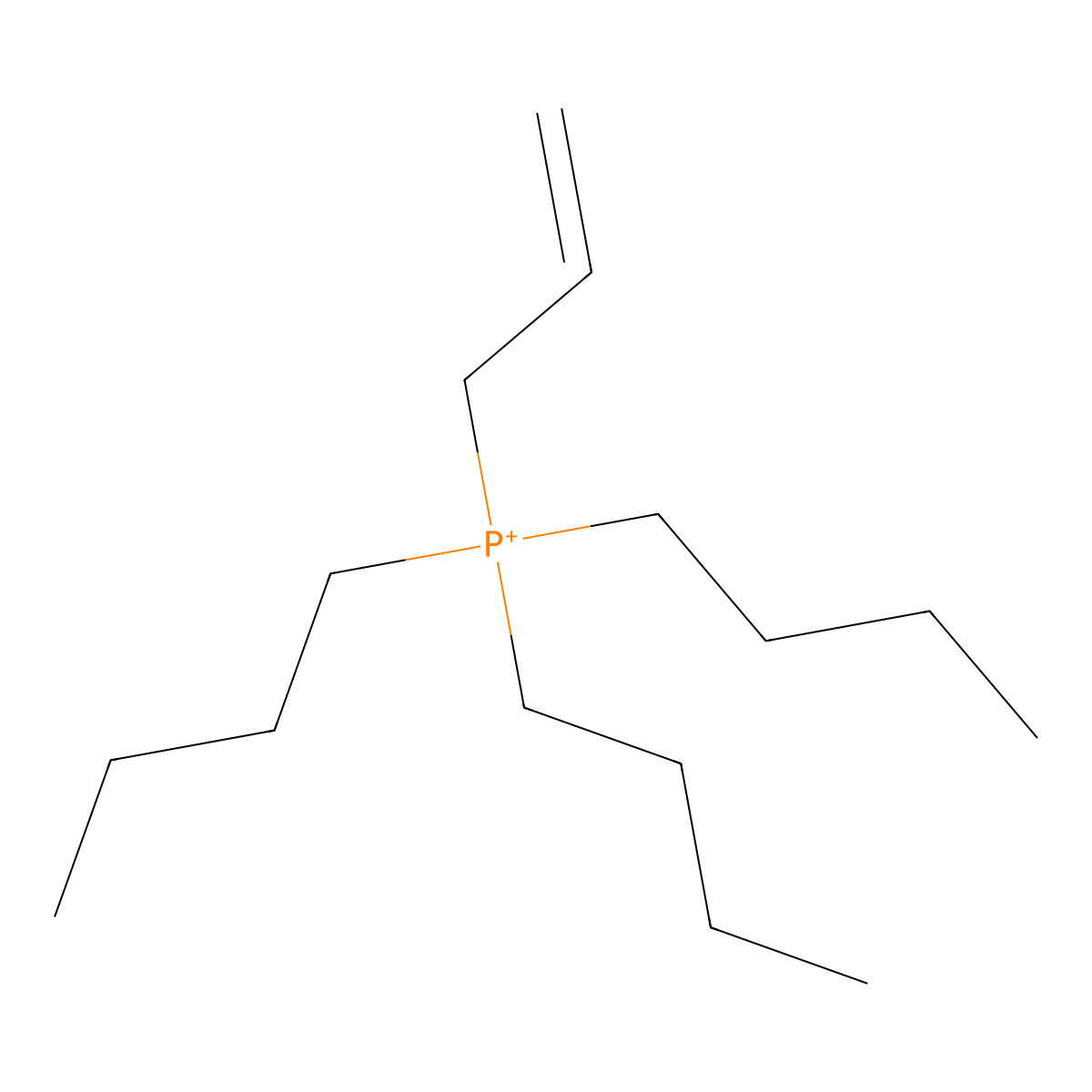 Allyltributylphosphonium molecular structure, CAS 71104-89-7
