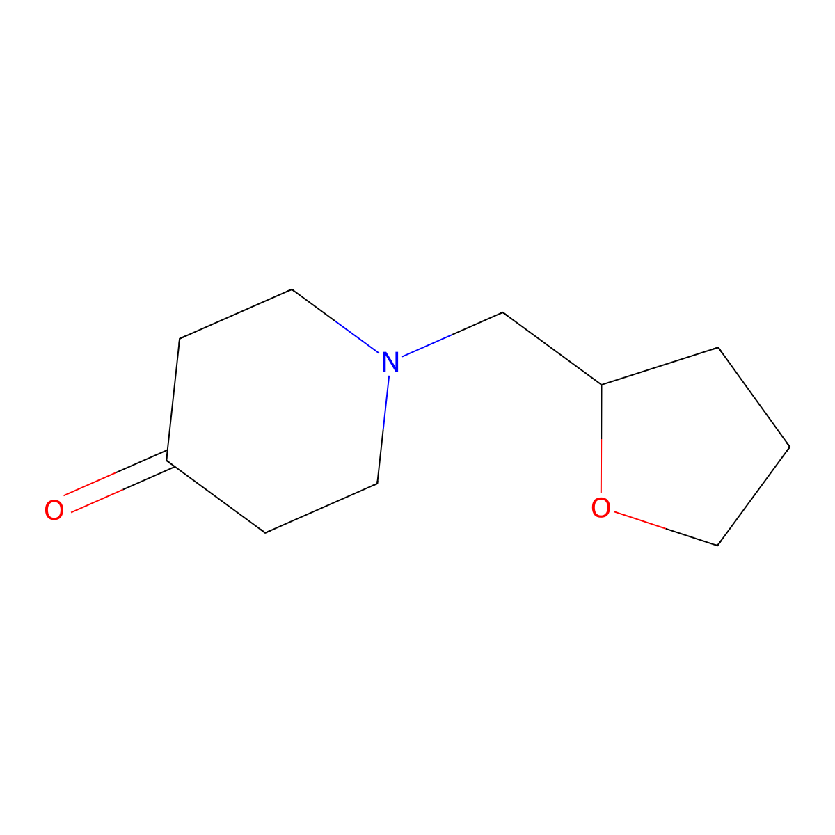 1-[(Oxolan-2-yl)methyl]piperidin-4-one molecular structure, CAS 71106-10-0
