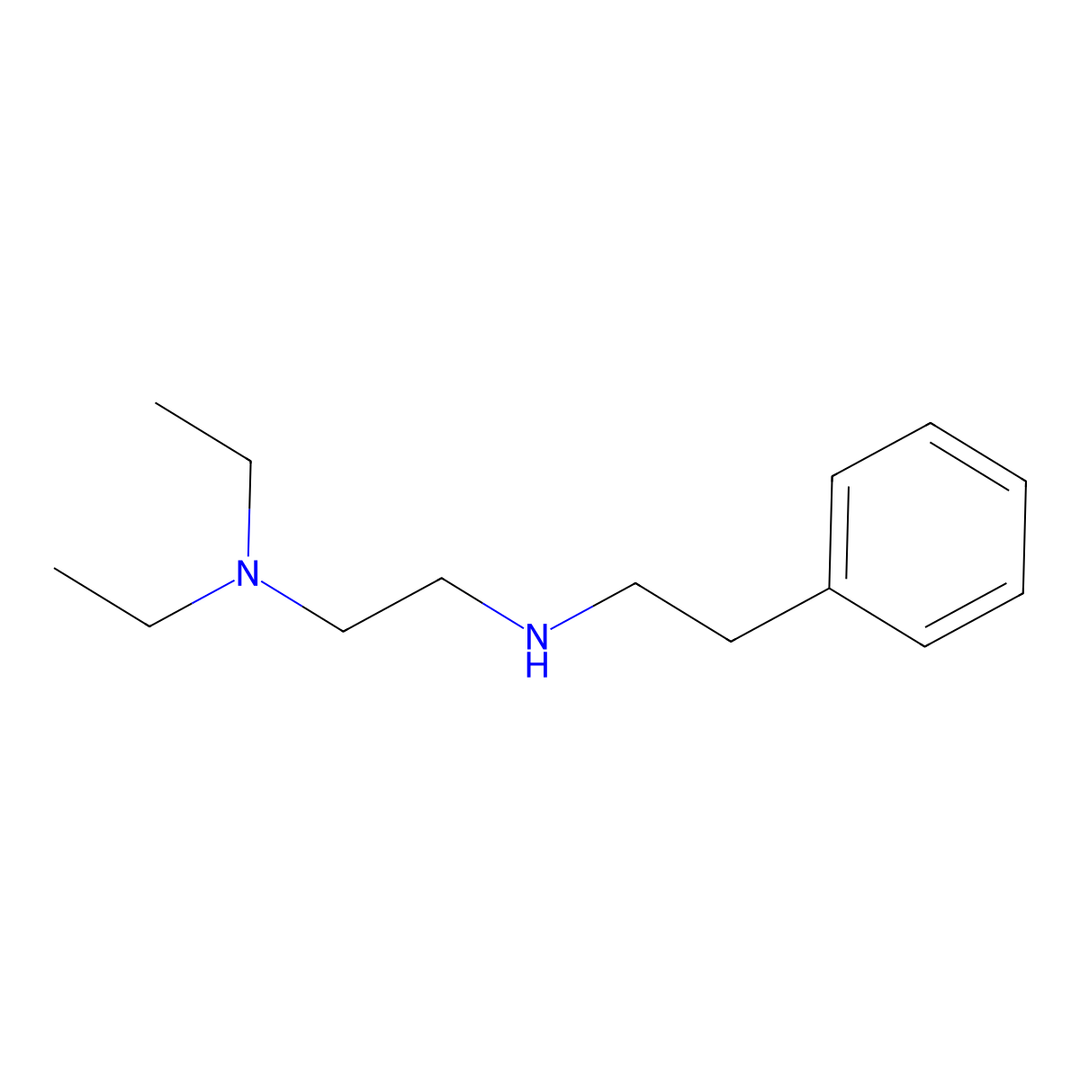 N1,N1-diethyl-N2-phenethyl-1,2-ethanediamine molecular structure, CAS 71108-88-8