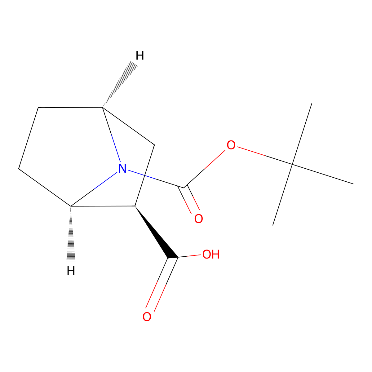rac-(1R,2R,4S)-7-((tert-butoxy)carbonyl)-7-azabicyclo(2.2.1)heptane-2-carboxylic acid molecular structure, CAS 711082-67-6