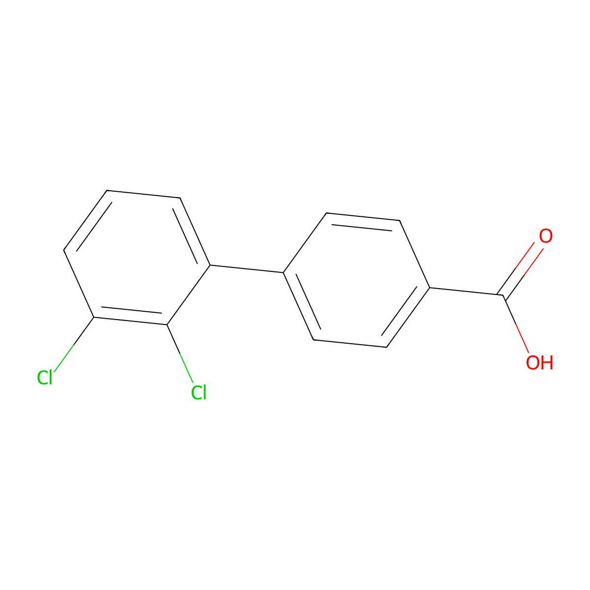 4-(2,3-Dichlorophenyl)benzoic acid molecular structure, CAS 7111-63-9