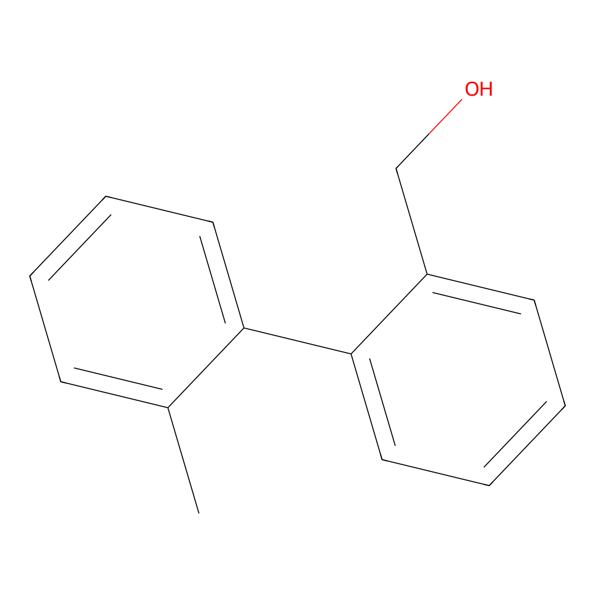 (1,1'-Biphenyl)-2-methanol, 2'-methyl- molecular structure, CAS 7111-76-4