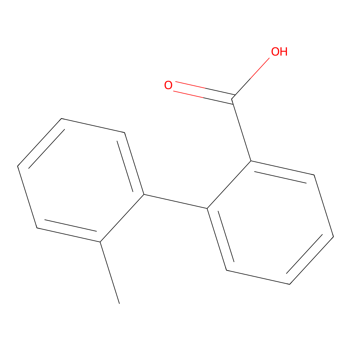 2'-Methylbiphenyl-2-carboxylic acid molecular structure, CAS 7111-77-5