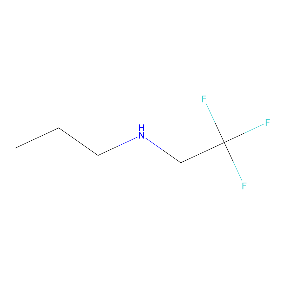 Propyl(2,2,2-trifluoroethyl)amine molecular structure, CAS 71113-54-7