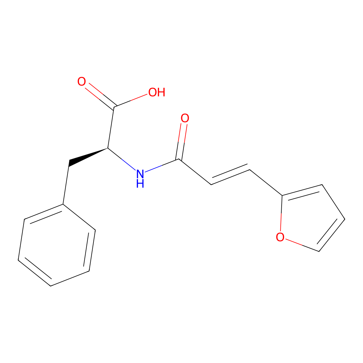 N-(3-(2-furyl)acryloyl)phenylalanine molecular structure, CAS 71115-83-8