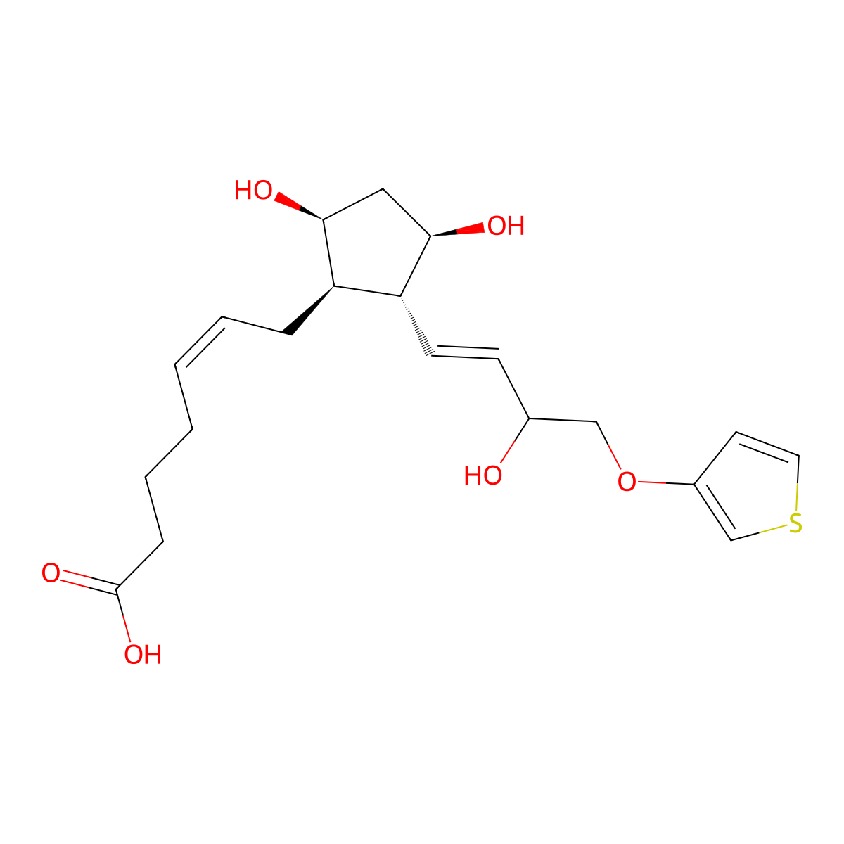 Tiaprost molecular structure, CAS 71116-82-0