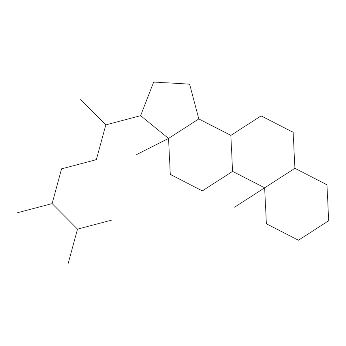 alpha, beta, beta 20R 24S-METHYLCHOLESTANE molecular structure, CAS 71117-90-3