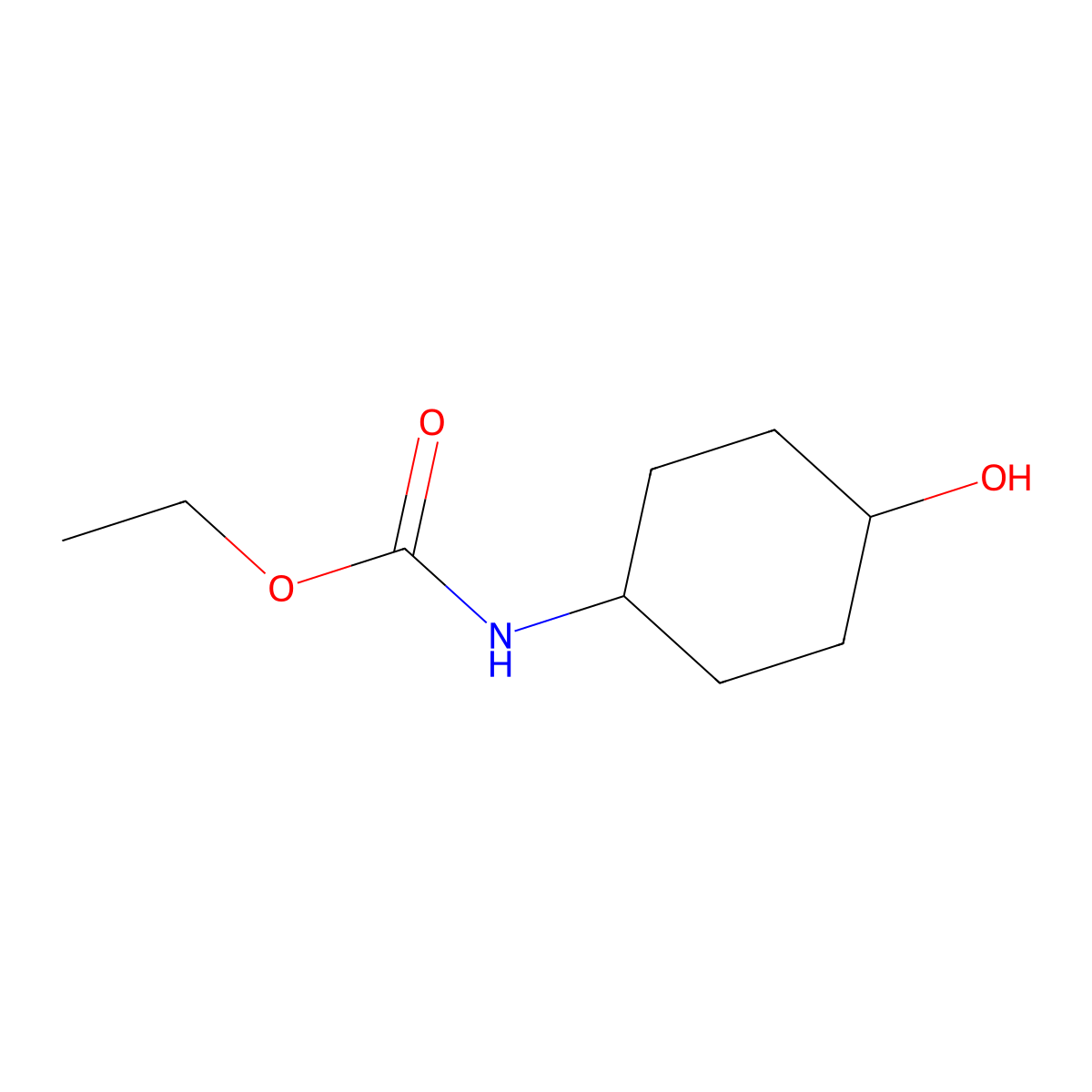 ethyl N-(4-hydroxycyclohexyl)carbamate molecular structure, CAS 71118-96-2