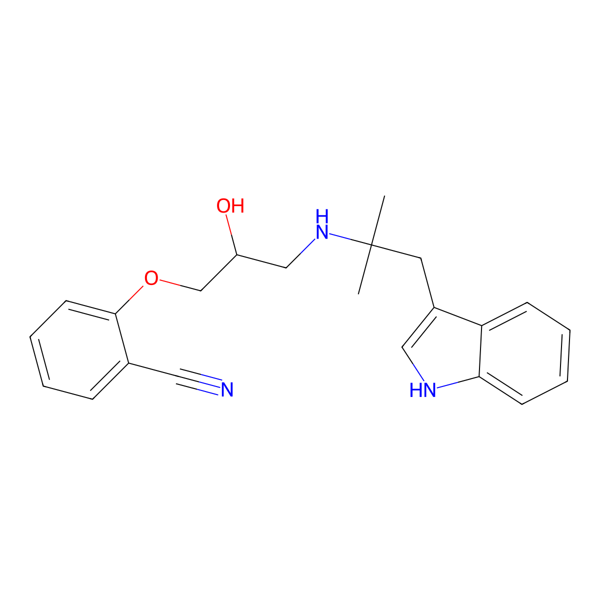 Bucindolol molecular structure, CAS 71119-11-4