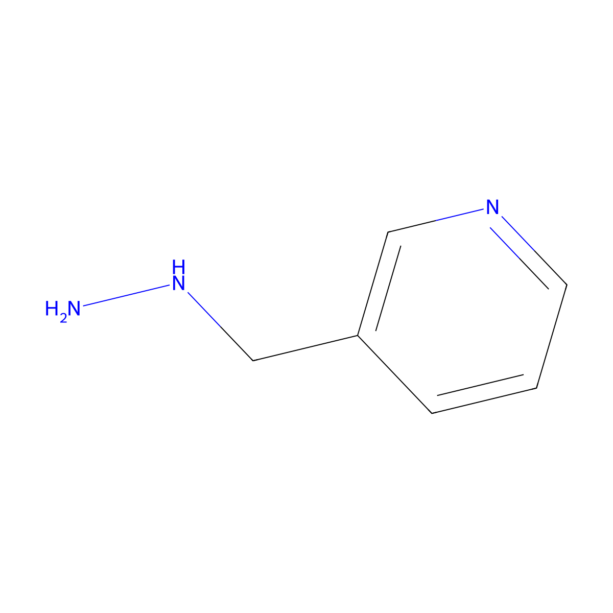 Pyridin-3-ylmethyl-hydrazine molecular structure, CAS 7112-38-1