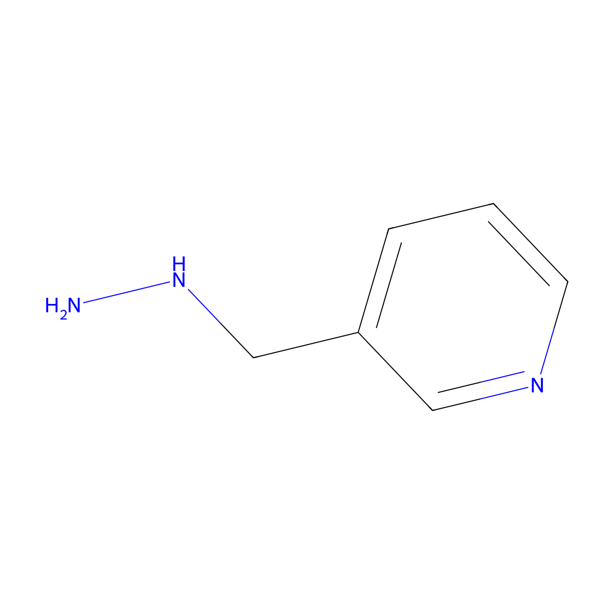 Pyridin-3-ylmethyl-hydrazine molecular structure, CAS 7112-38-1