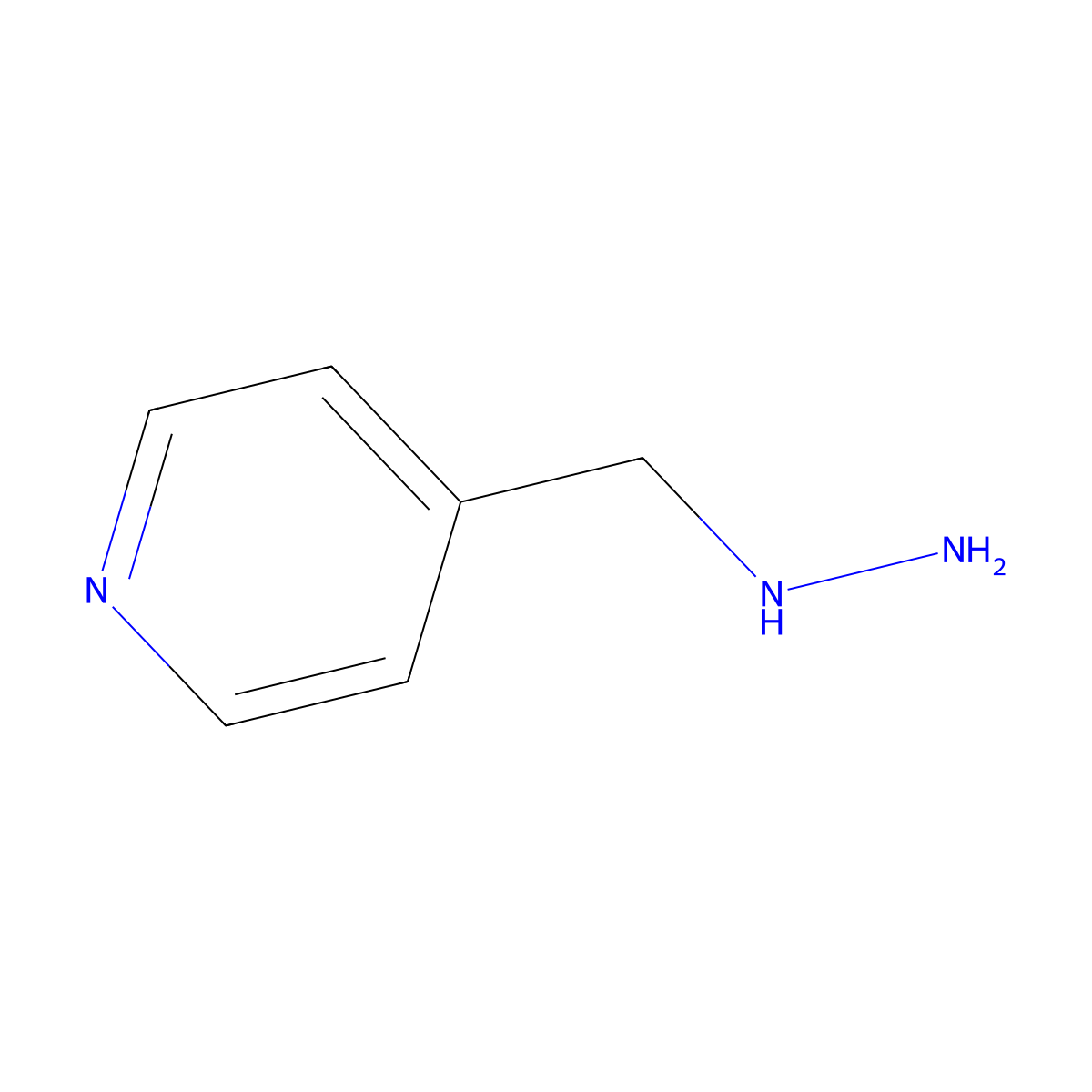 Pyridin-4-ylmethylhydrazine molecular structure, CAS 7112-39-2