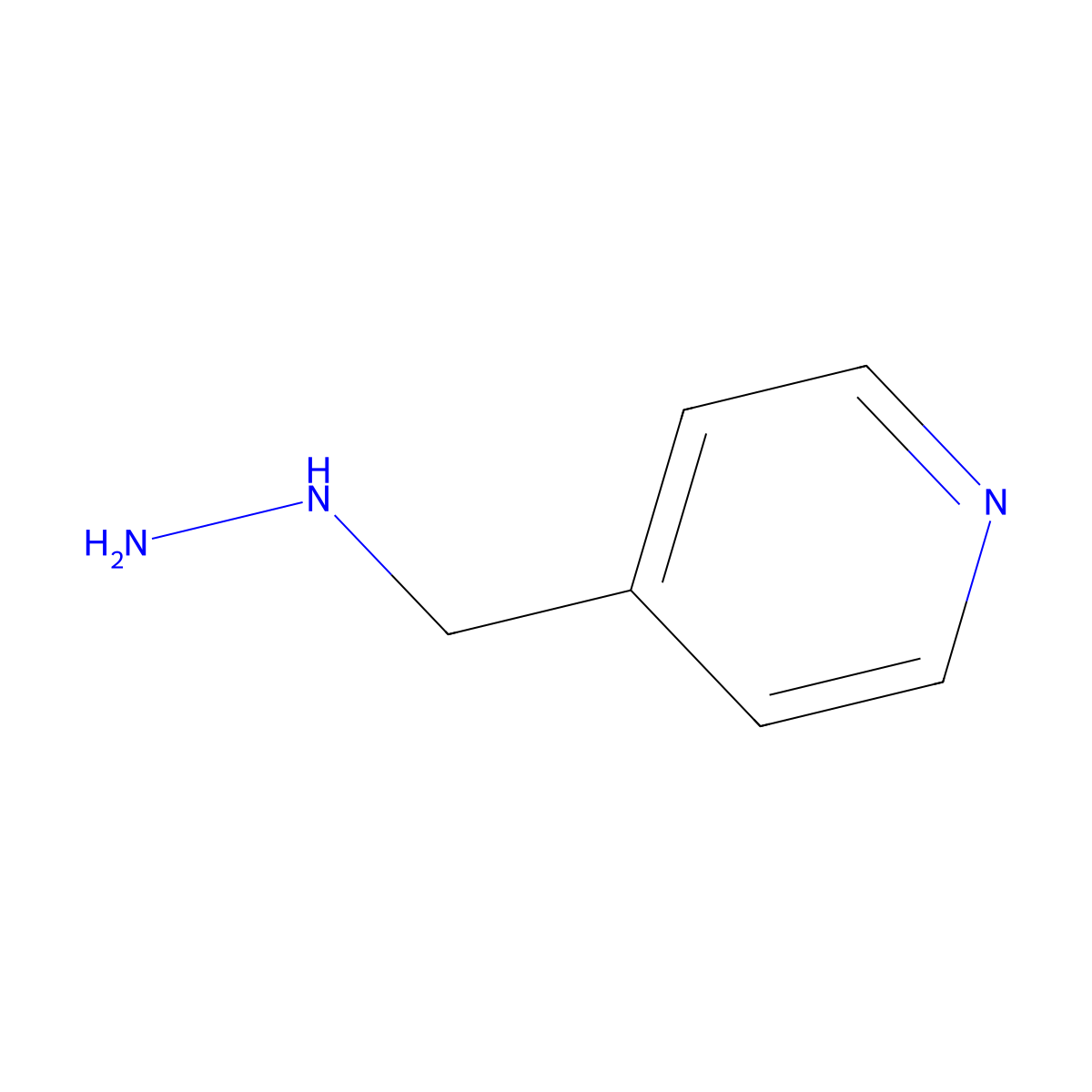 Pyridin-4-ylmethylhydrazine molecular structure, CAS 7112-39-2