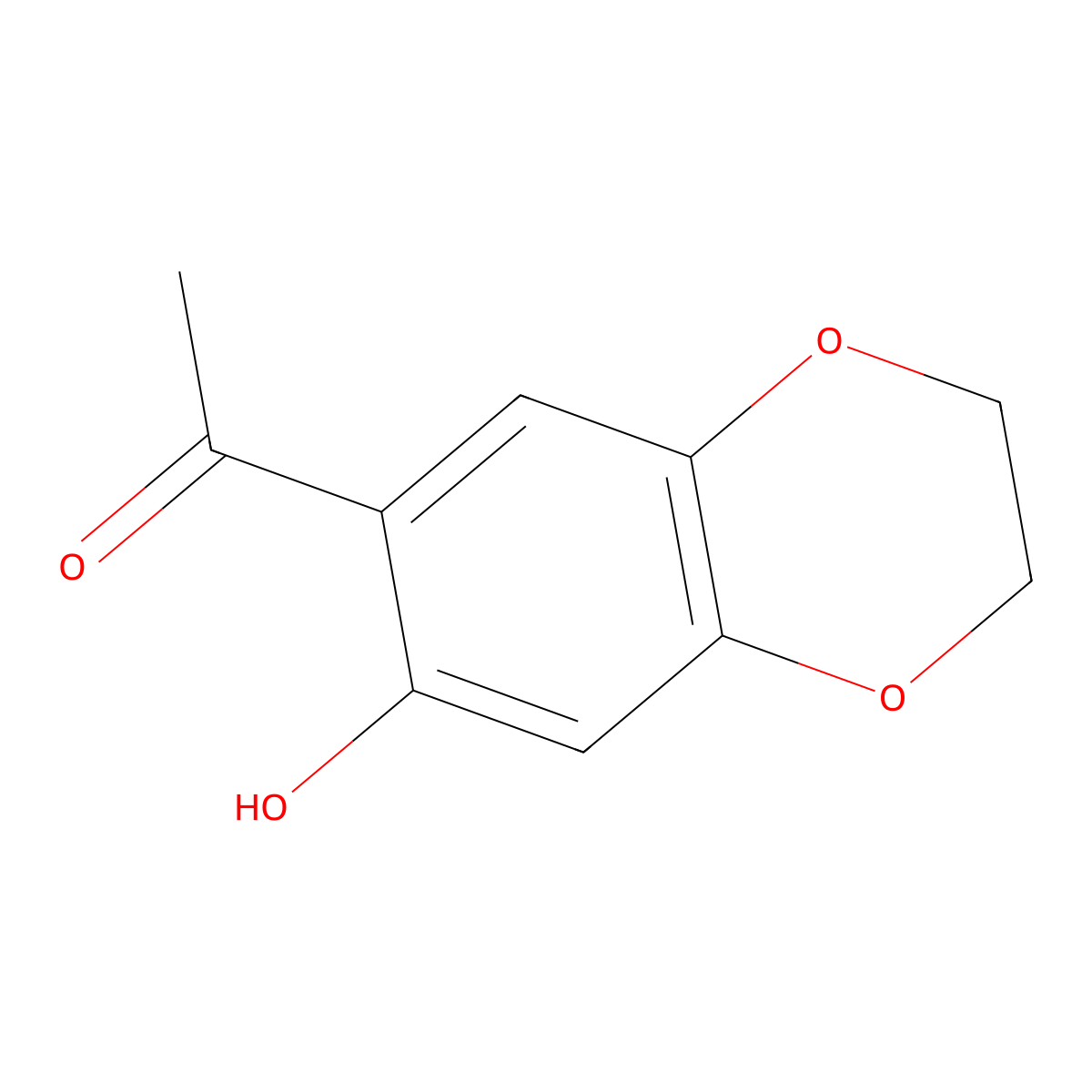 1-(7-Hydroxy-2,3-dihydro-1,4-benzodioxin-6-yl)ethan-1-one molecular structure, CAS 7112-68-7