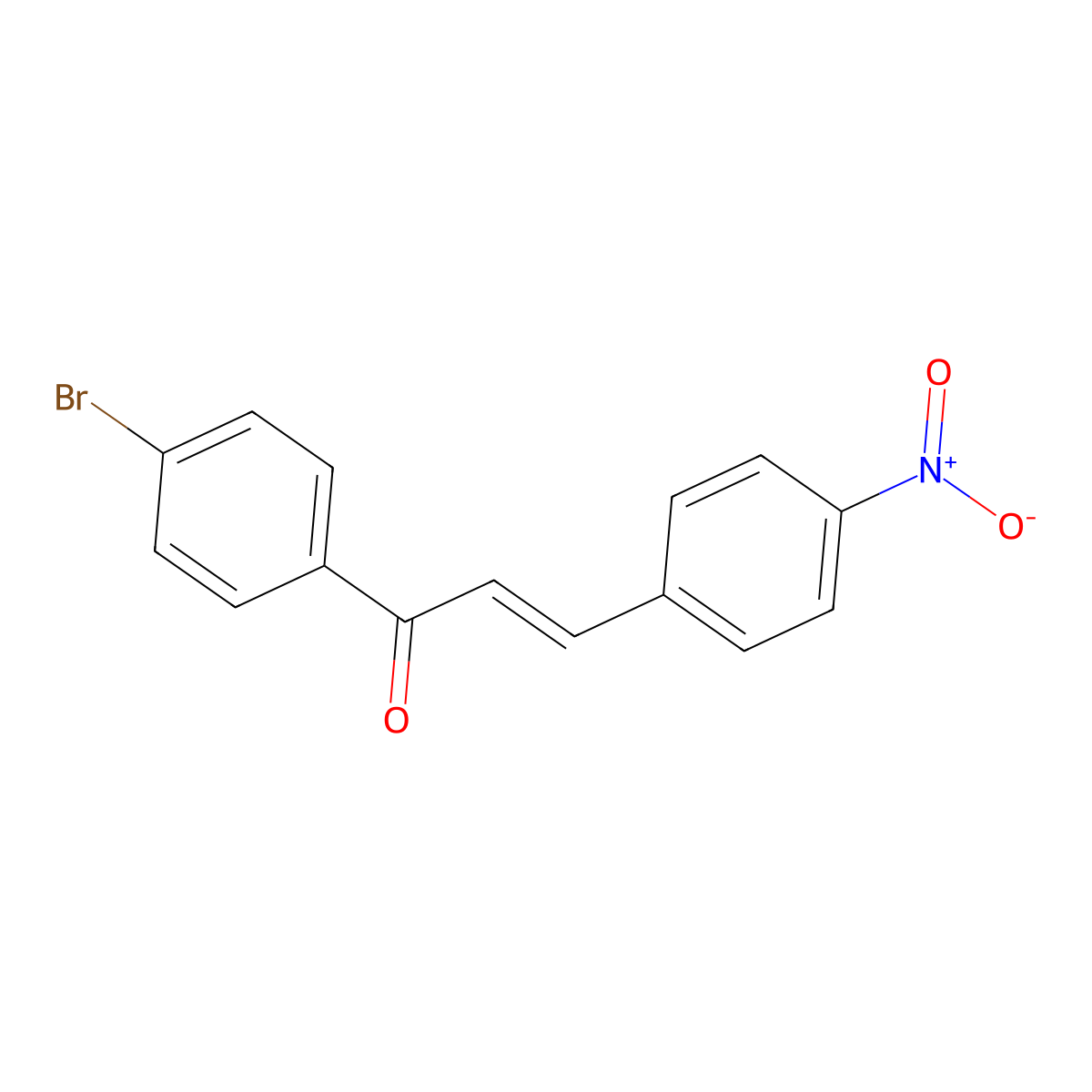 1-(4-Bromophenyl)-3-(4-nitrophenyl)prop-2-en-1-one molecular structure, CAS 71122-94-6