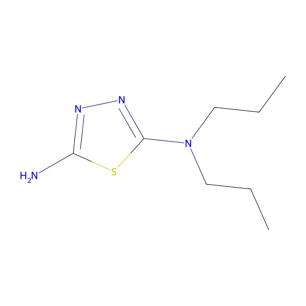 N,N-Dipropyl-1,3,4-thiadiazole-2,5-diamine molecular structure, CAS 71125-54-7