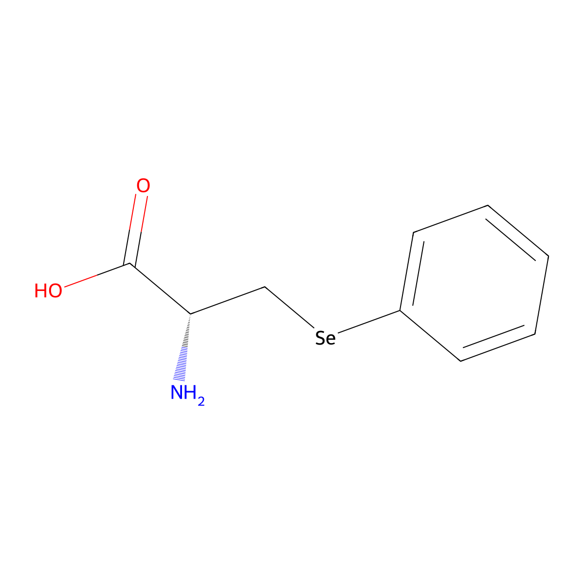 (2R)-2-amino-3-(phenylselanyl)propanoic acid molecular structure, CAS 71128-82-0
