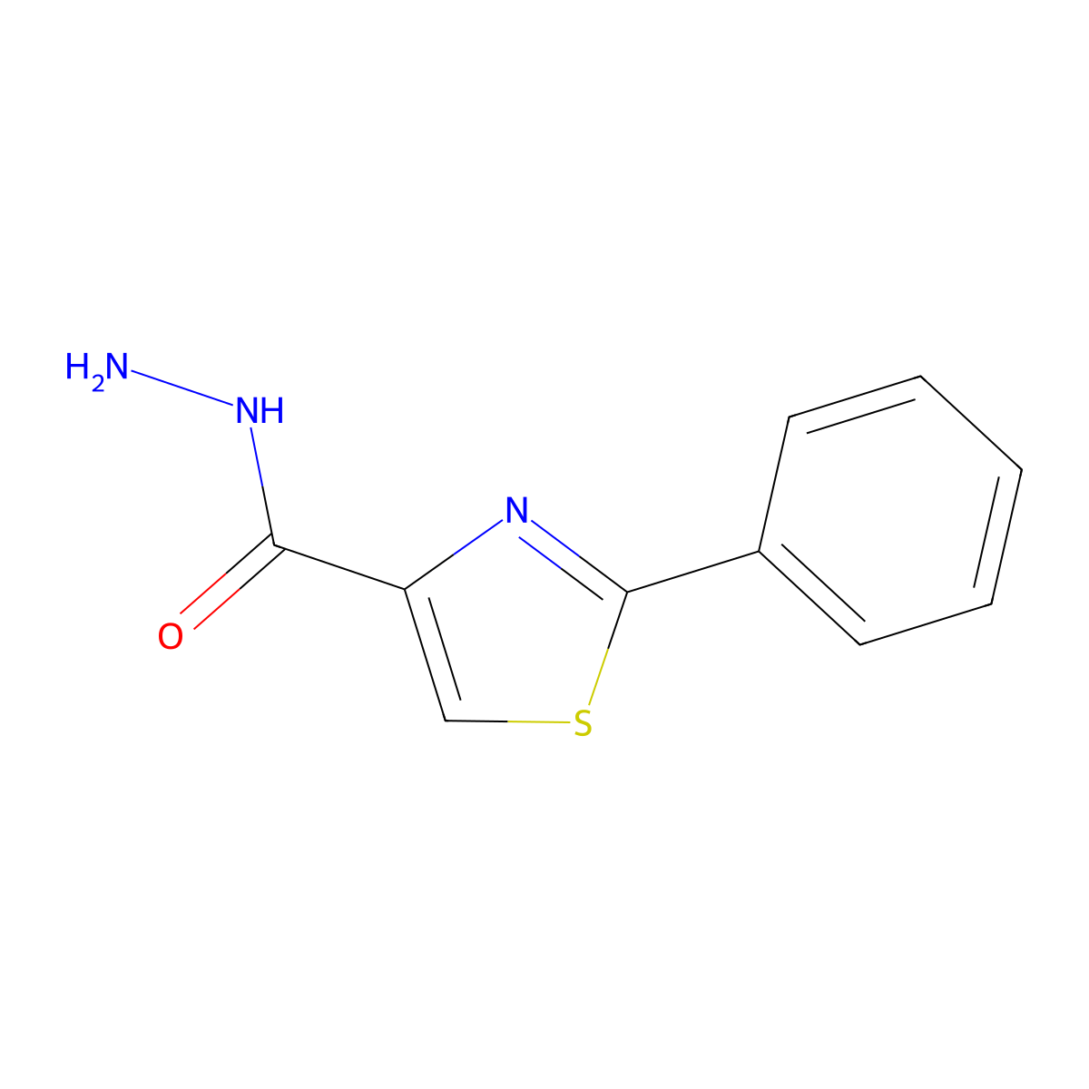 2-Phenyl-1,3-thiazole-4-carbohydrazide molecular structure, CAS 7113-12-4