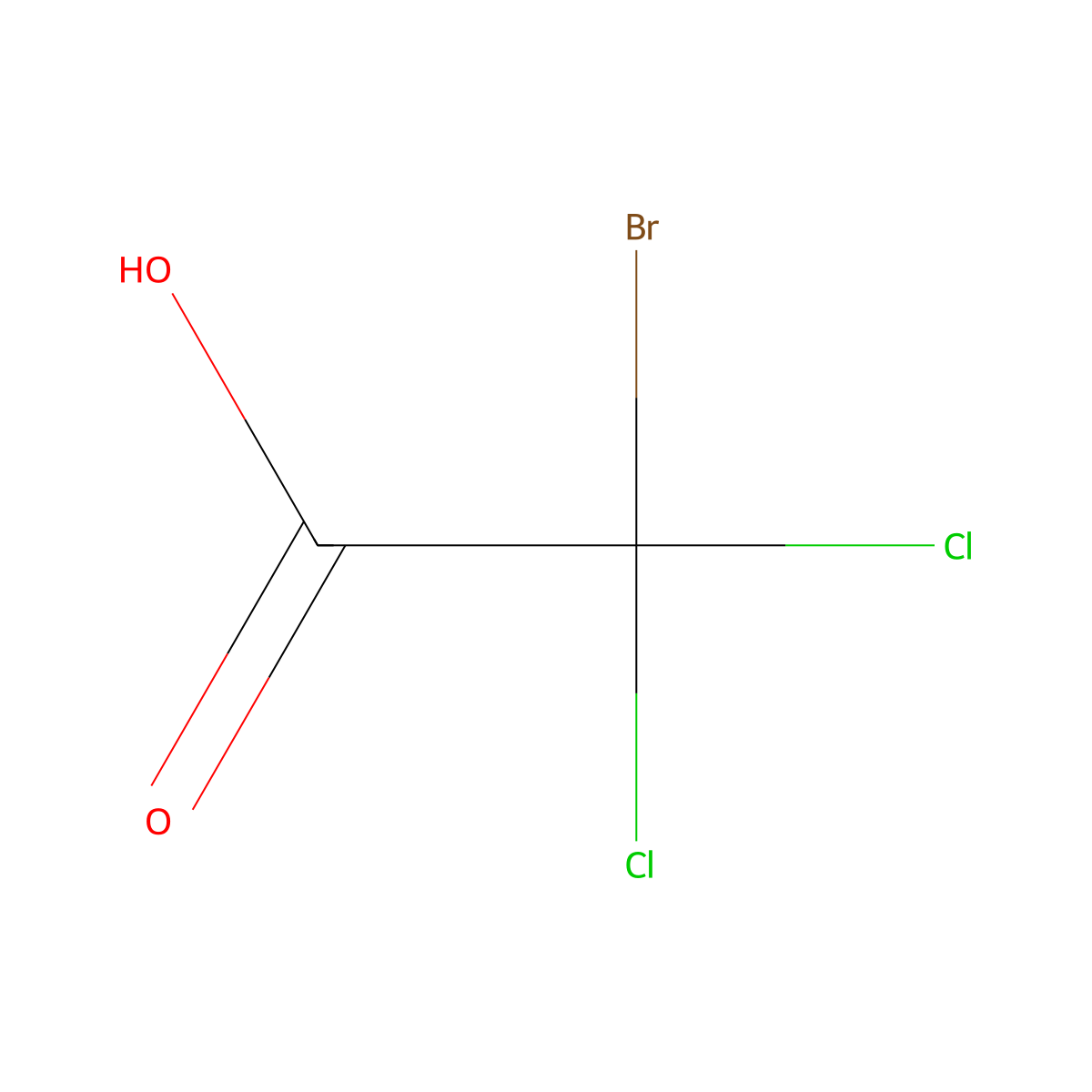 Bromodichloroacetic Acid molecular structure, CAS 71133-14-7