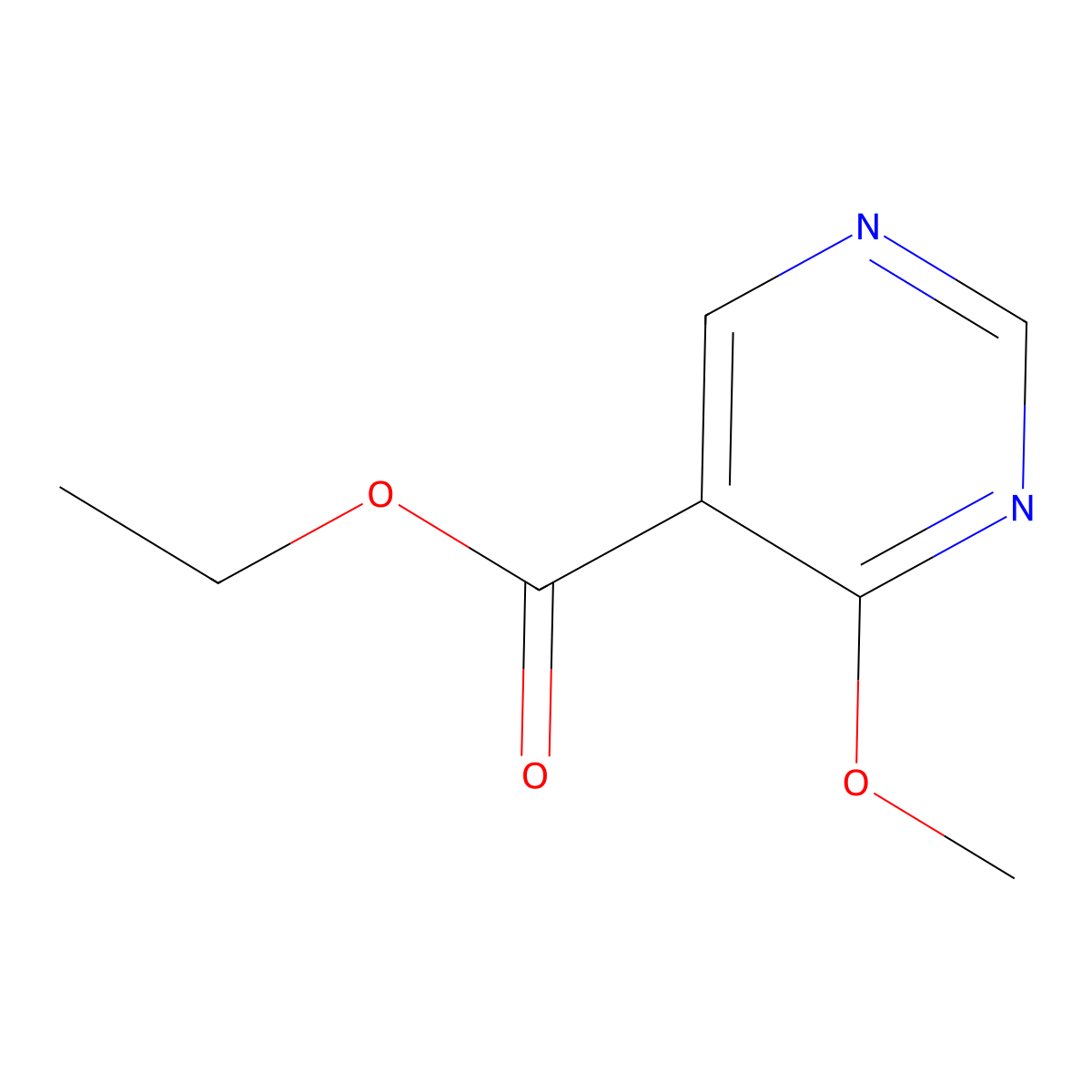 Ethyl 4-methoxypyrimidine-5-carboxylate molecular structure, CAS 71133-21-6