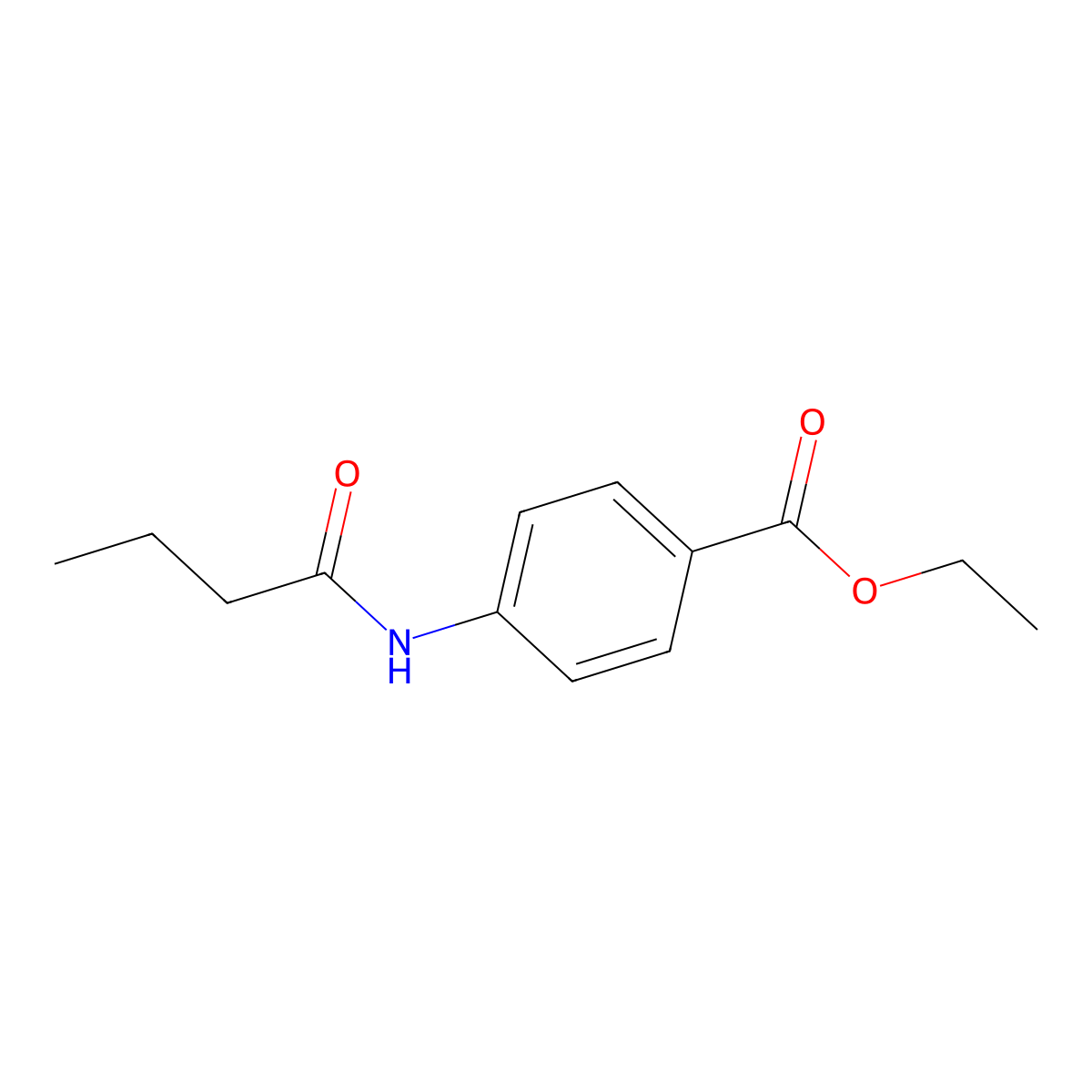 Ethyl 4-(butanoylamino)benzoate molecular structure, CAS 71134-92-4