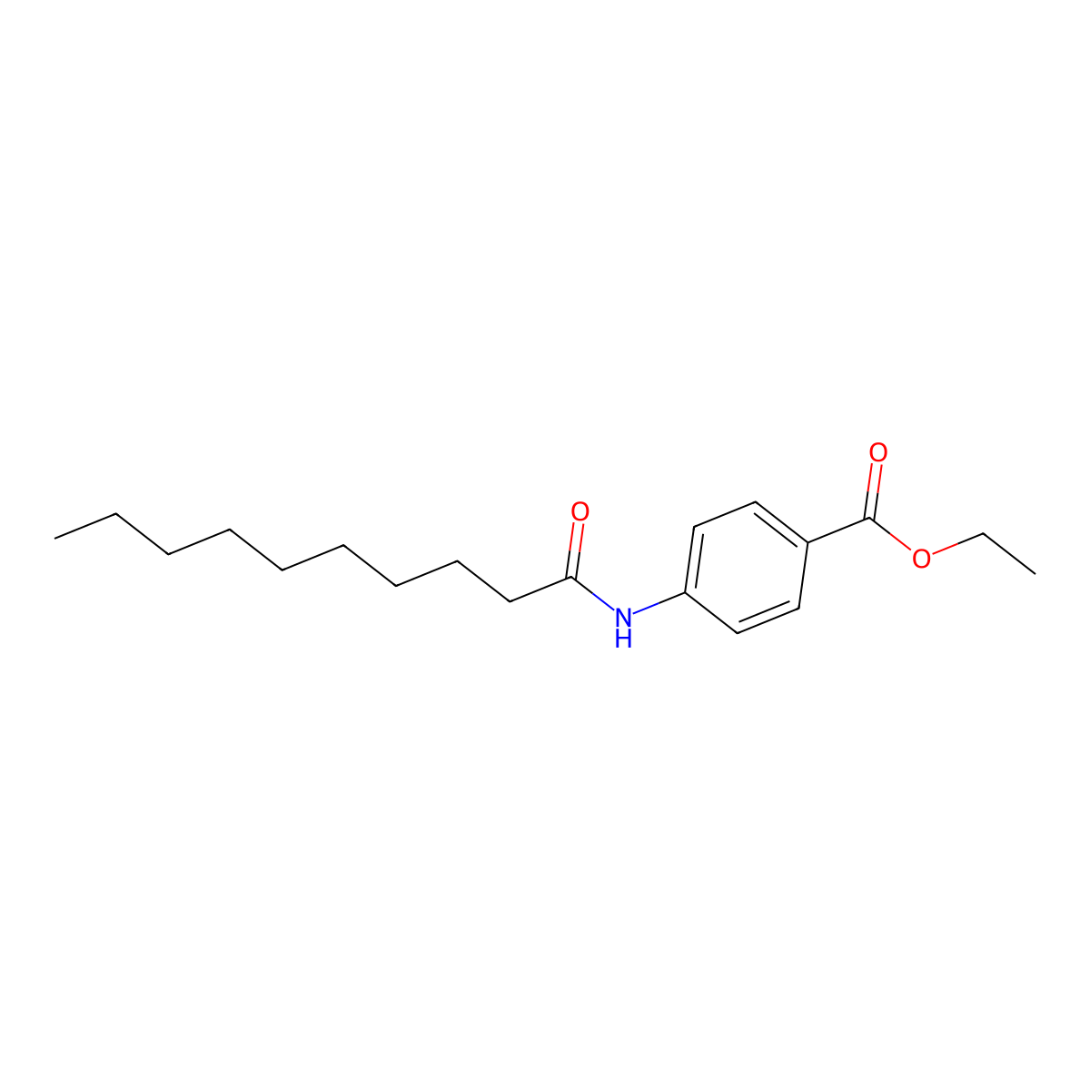 Ethyl 4-(decanoylamino)benzoate molecular structure, CAS 71134-94-6