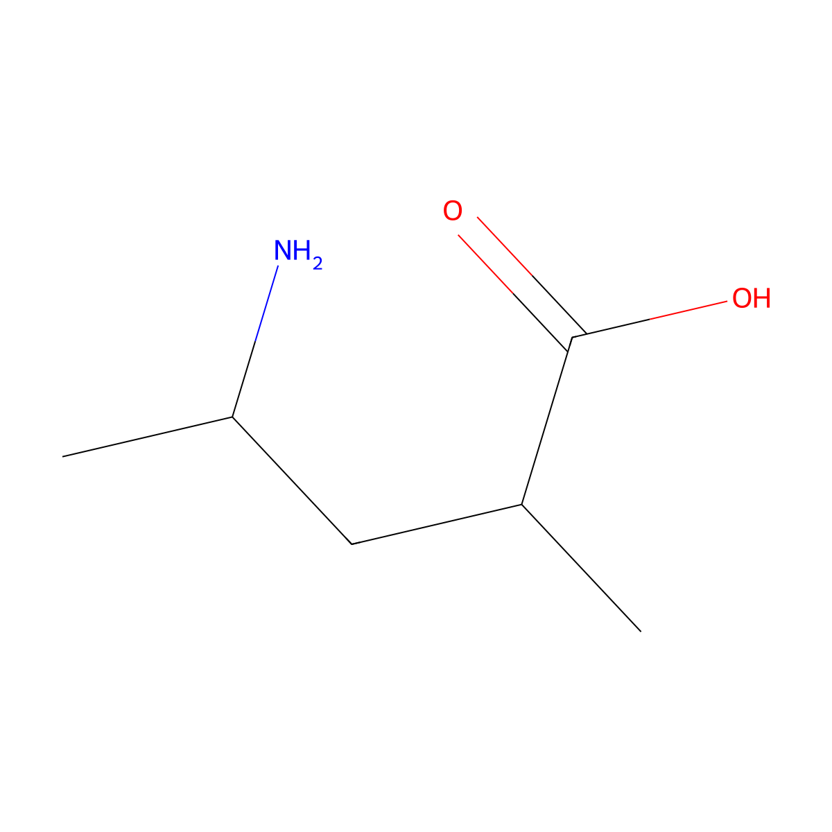 4-Amino-2-methylpentanoic acid molecular structure, CAS 71135-24-5