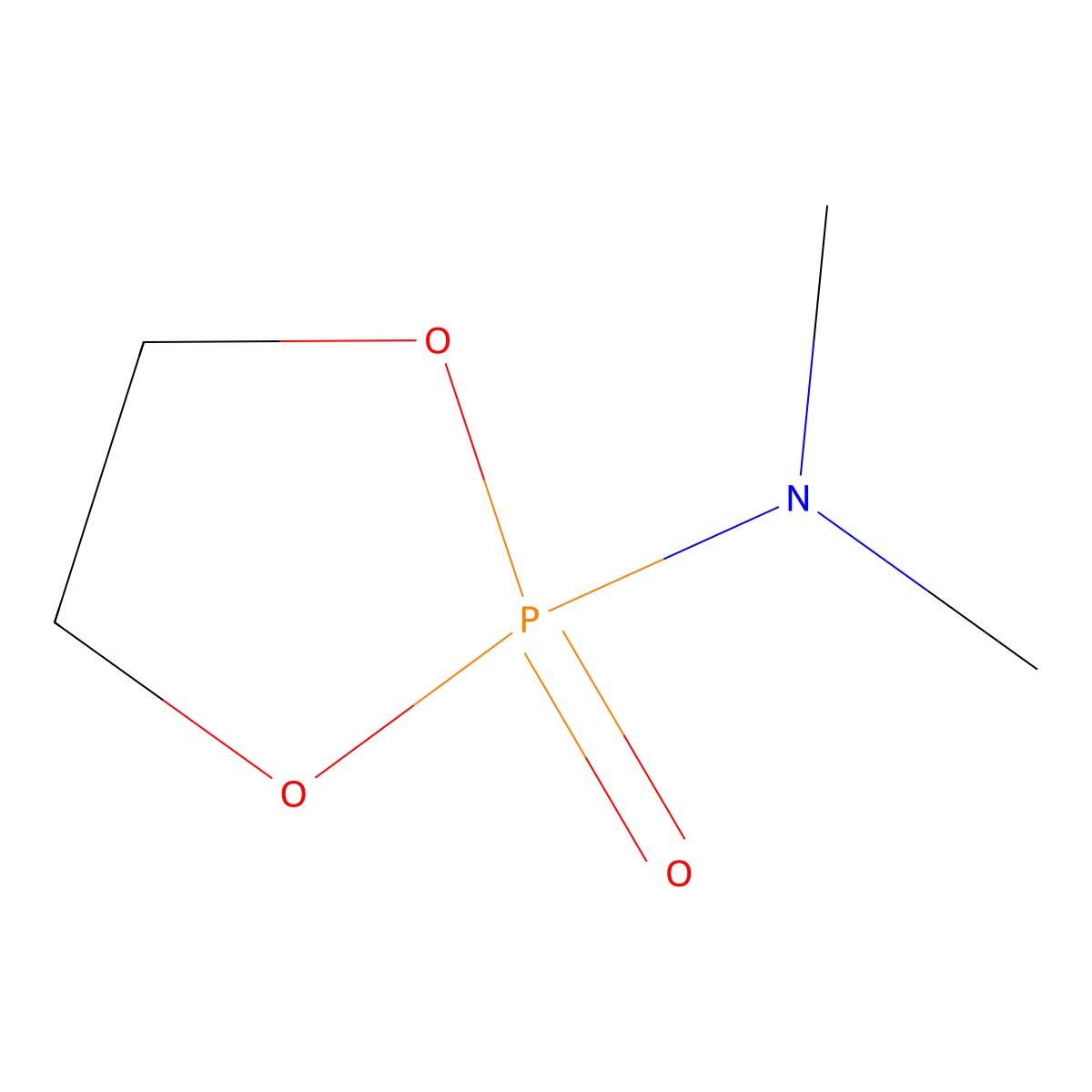 2-(Dimethylamino)-1,3,2lambda~5~-dioxaphospholan-2-one molecular structure, CAS 7114-66-1