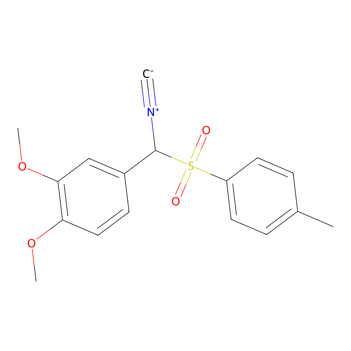 4-(Isocyano(tosyl)methyl)-1,2-dimethoxybenzene molecular structure, CAS 71146-67-3
