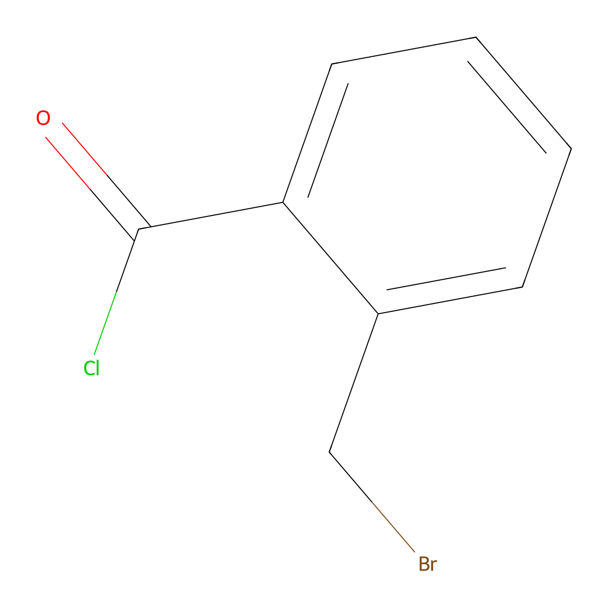 2-Bromomethylbenzoyl chloride molecular structure, CAS 7115-90-4