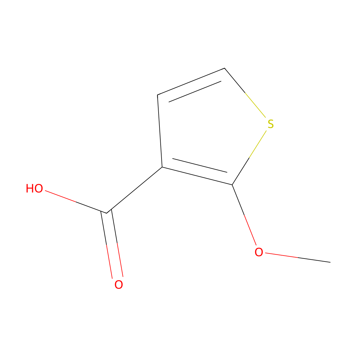 2-Methoxythiophene-3-carboxylic acid molecular structure, CAS 71154-29-5