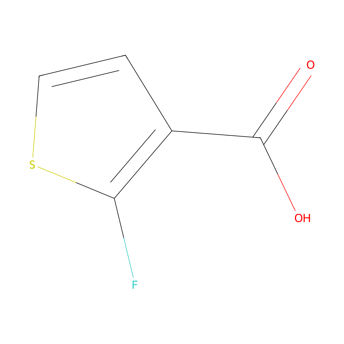 2-Fluorothiophene-3-carboxylic acid molecular structure, CAS 71154-31-9