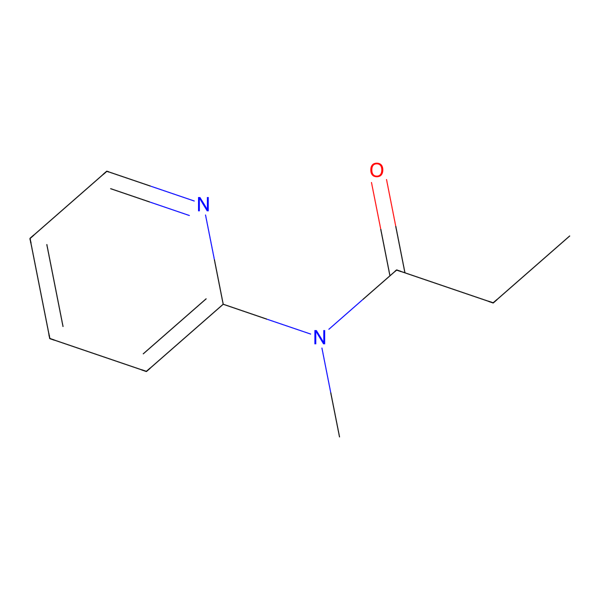 N-Methyl-N-(pyridin-2-yl)propanamide molecular structure, CAS 71156-35-9