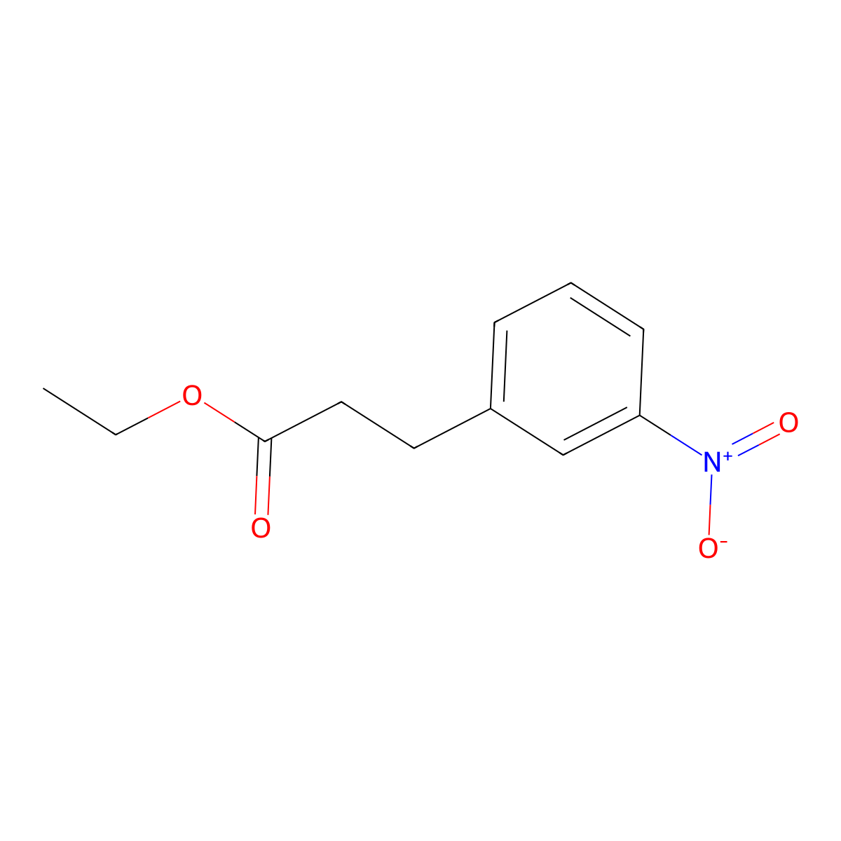 Ethyl 3-(3-nitrophenyl)propanoate molecular structure, CAS 7116-33-8