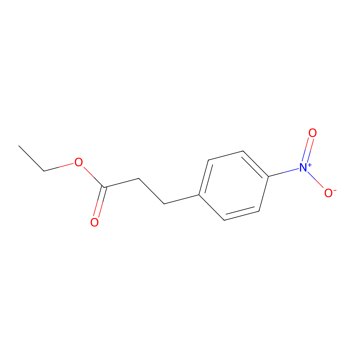 Ethyl 3-(4-nitrophenyl)propanoate molecular structure, CAS 7116-34-9